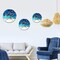 Citrus; 3 Sizes Sand Dollar Wall Decor Set – Wooden Coastal Ocean Beach Wall Art, Sea Life Nautical Hanging Ornaments for Bathroom, Bedroom, Living Room, Porch & Home Decoration; Category:Summer Decor; Image:4